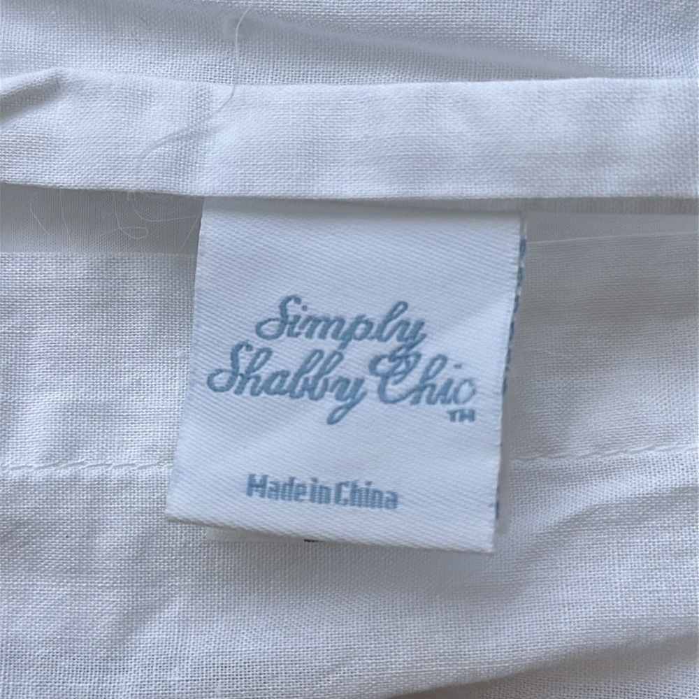 SIMPLY SHABBY CHIC White Embroidered Lace Pillowcase Throw Pillow Cover OS - Picture 3 of 7